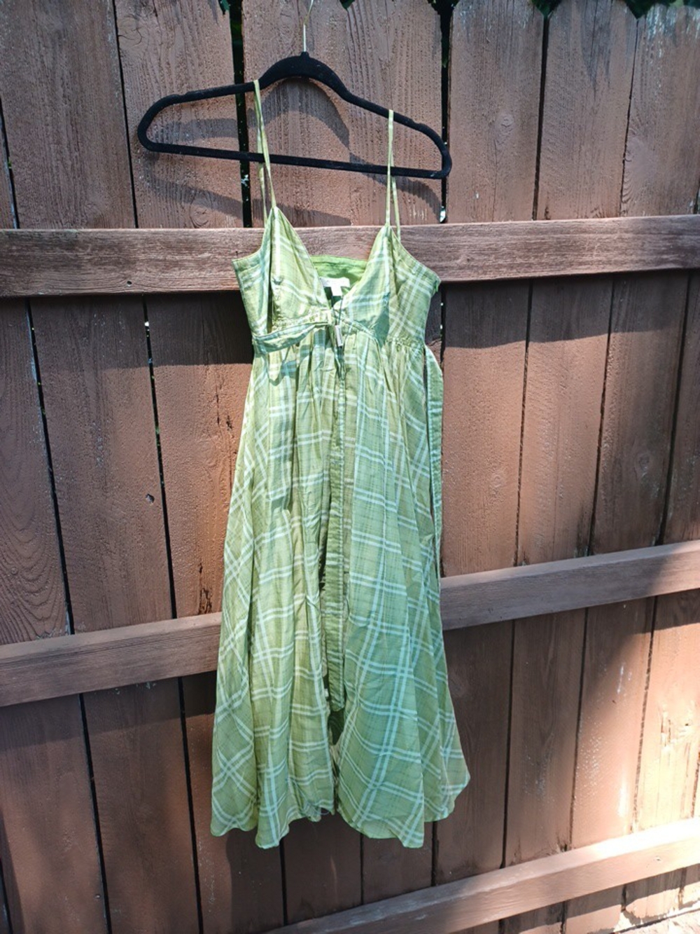 Burberry London Light Green Slip Dress